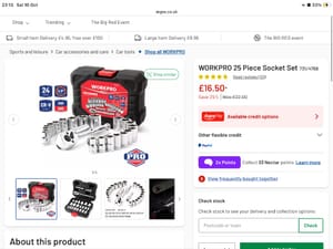 WORKPRO 25 Piece Socket Set