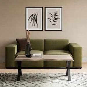 Ezra Coffee Table, Rustic Wood Effect