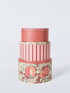 John Lewis X Sanderson round Cake Tins, Set of 3, Multi