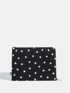 Ditsy Heart Fuzzy Laptop Case