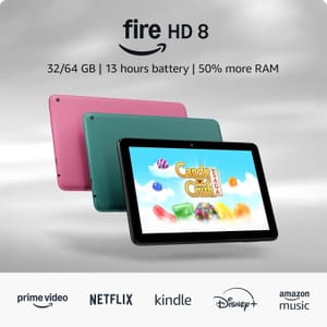 Amazon Fire HD 8 Tablet (Newest Gen), 8" HD Display, 4 GB Memory, 64 GB