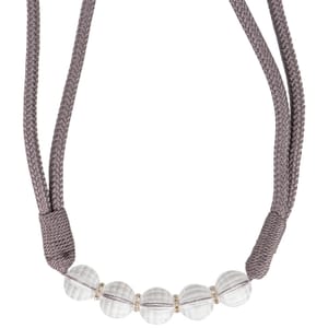 Beads and Diamante Tieback - Slate