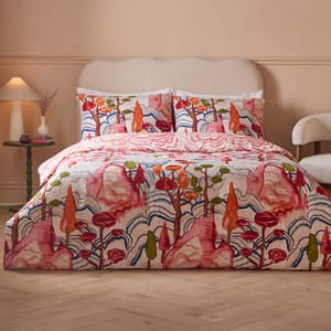 Furn Terra Nova Printed Super King Size Reversible Duvet Set