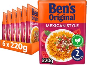 Ben's Original Mexican Style Microwave Rice 6 X 220g Pouches - £4.86 S&S