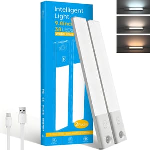 Voinee Under-Cabinet Lights, 3-Color, USB, Adjustable Intensity, Motion Sensor