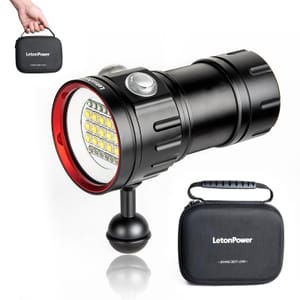 LetonPower Sealion Dive Video Light, 120 90 CRI, 8000lm, Waterproof