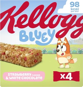 Kellogg's Bluey Strawberry & White Chocolate Multigrain Snack Bar 4x25g