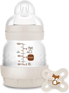 MAM Easy Start Anti-Colic Baby Bottle (130ml) with Soother