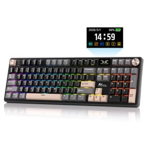 RK Royal Kludge S104 Wireless Mechanical Keyboard with Screen Knob