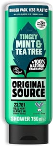 Original Source Mint & Tea Tree Shower Gel, 750 Ml - £1.37 S&S Voucher