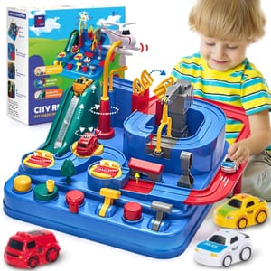 Hahaland Kids Toys for 3 Year Old Boys Car Race Track