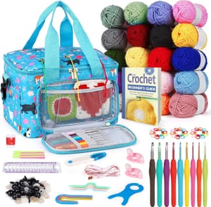 Reessy Crochet Kit, 98Pcs All Inclusive Crochet Kits for Beginners Adults