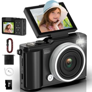 4K Digital Camera with 64MP Autofocus and Macro
