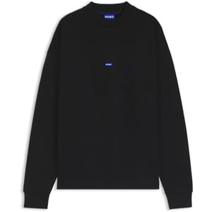 Hugo Boss Men's Blue Crewneck Sweater with Logo