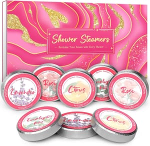 Linkax Shower Steamers Aromatherapy 8 Pieces Pink Gift for Women