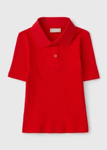 Girls Red Short Sleeve Polo Shirt (7-15yrs) - 9 Yrs