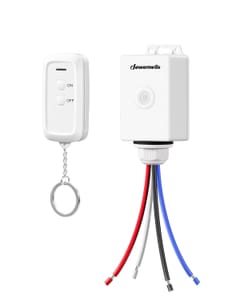 DEWENWILS IP65 Waterproof Outdoor Wireless Light Switch, 30m Range, White