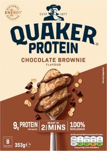 Quaker Oats High Protein Chocolate Brownie Porridge Sachets 8x44g - £3.56 S&S