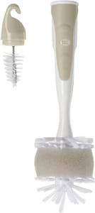 Vital Baby Deluxe Bottle Brush, 2-in-1 Non-Scratch, Biodegradable