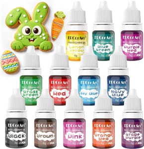12-Color Gel Food Coloring Set for Cake Decorating 6g Each