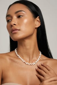 18k Gold Baroque Pearl Choker/Necklace