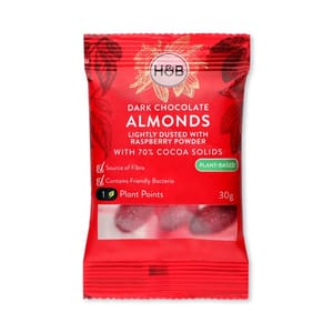 Holland & Barrett Dark Chocolate Raspberry Almonds 30g