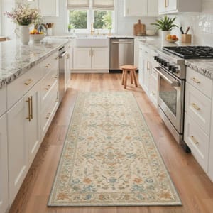 BEIMO Runner Rug 80x150cm Vintage Washable Non-Slip Rug Peach Pink