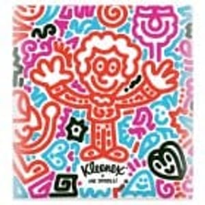 Kleenex Tissues Mr Doodle Design Cube Limited Edition - 48 Tissues per Box