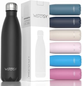 Stainless Steel Insulated Water Bottle, WATERSY Double Walled