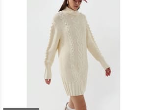 Medium Hiccup Knitted High-Neck Mini Dress