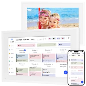 10.1'' Digital Calendar & Smart Family Planner, White