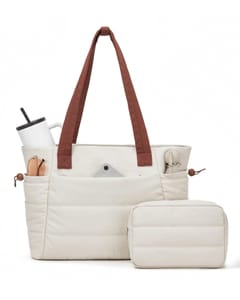 Shavont Women's Tote Bag, Padded 15.6-Inch Laptop Bag with Pouch