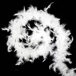 2m White Feather Boa for Christmas Tree
