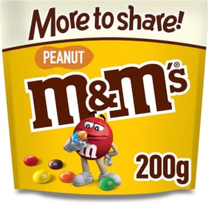 M&M's Peanut Milk Chocolate Crispy Shell Sharing Bag 200g - £2.20 S&S
