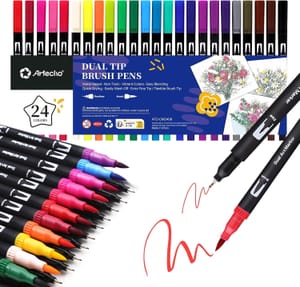 Artecho 24 Dual Tip Brush Pens