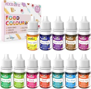 12-Colour Cake Food Colouring Set, 6ml Each, Concentrated Liquid - £5.08 S&S