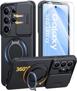 AOUIA Samsung Galaxy S26 Ultra Case with 2 Screen Protectors