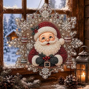 Christmas Pearl Diamond Art Hanging Ornament Kit, Paintings Wall Gift