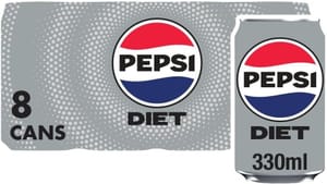 Pepsi Diet Cola 330ml Can 8 Pack - £3.09 S&S