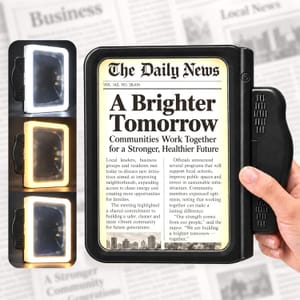 5X Full-Page Magnifier with Light and Fresnel Lens