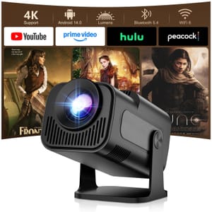 DEAL STACK - Salange HY320 Mini Projector with WiFi 6 and Bluetooth 5.4