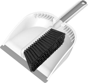 SetSail Dustpan and Brush Set with Teeth, Snap-on Broom