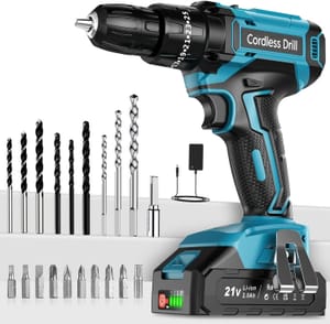 MHPRO Cordless Hammer Drill 21V, 2-Speed, 25+3 Torque