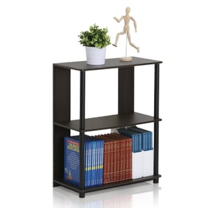 Furinno JAYA 3-Tier Open Bookshelf, Walnut