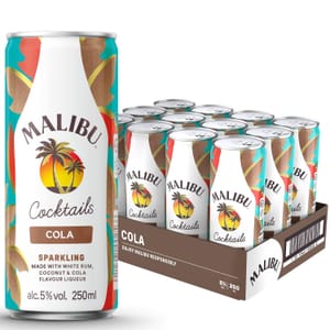 Malibu & Cola Cans Ready-to-Drink, 12 X 250ml