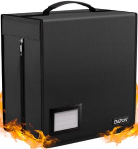 ENGPOW Fireproof CD/DVD Case 400-Capacity Portable Organizer