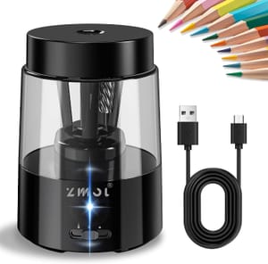 ZMOL Rechargeable Electric Pencil Sharpener - Black