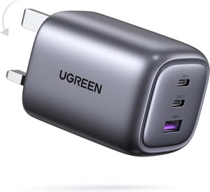 UGREEN Nexode 65W USB-C GaN 3-Port Foldable Travel Charger