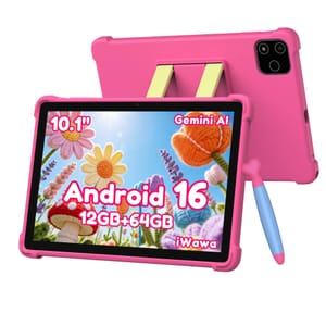 ALLDOCUBE Kids Tablet 10-Inch Android, Parental Control, 7GB RAM, Pink