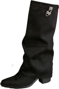 Womens Wide-Calf Knee-High Foldover Boots